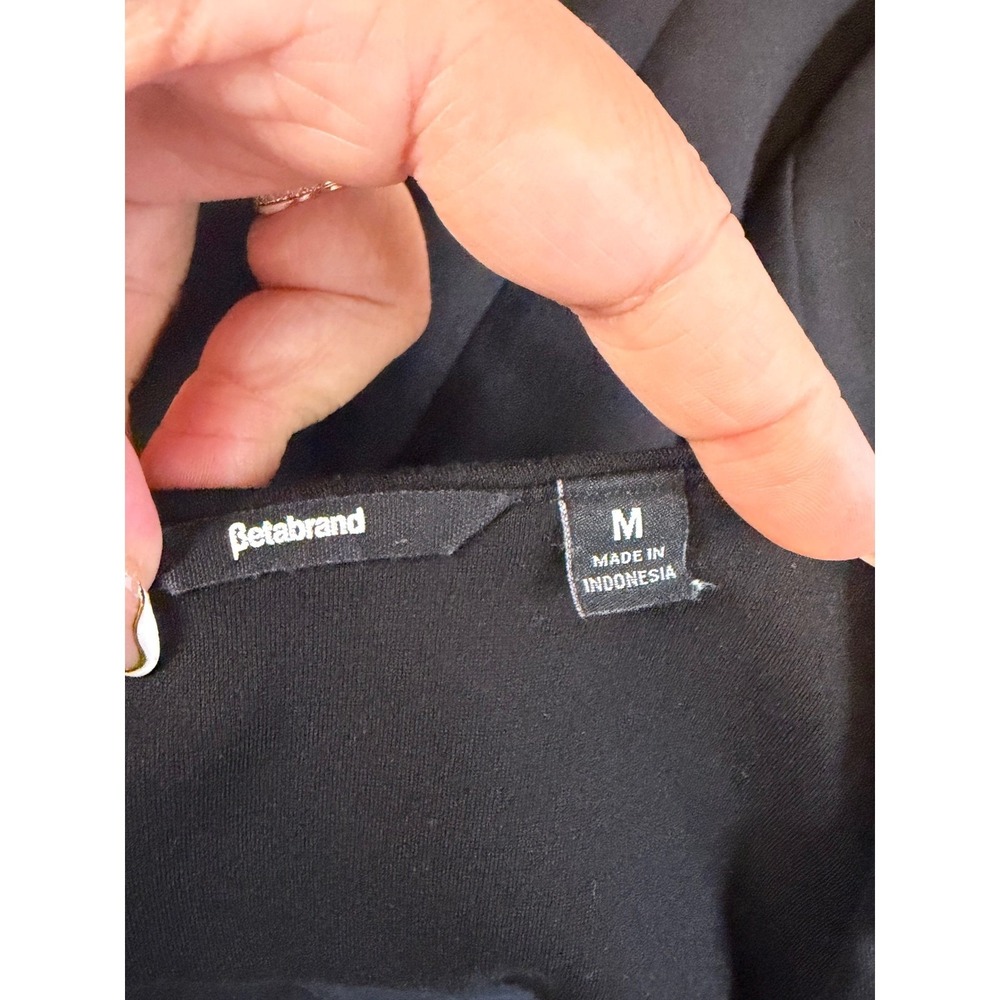 Betabrand Black Sleeveless Sheath Dress Sweetheart Neckline Ponte Knit Medium - Picture 4 of 6
